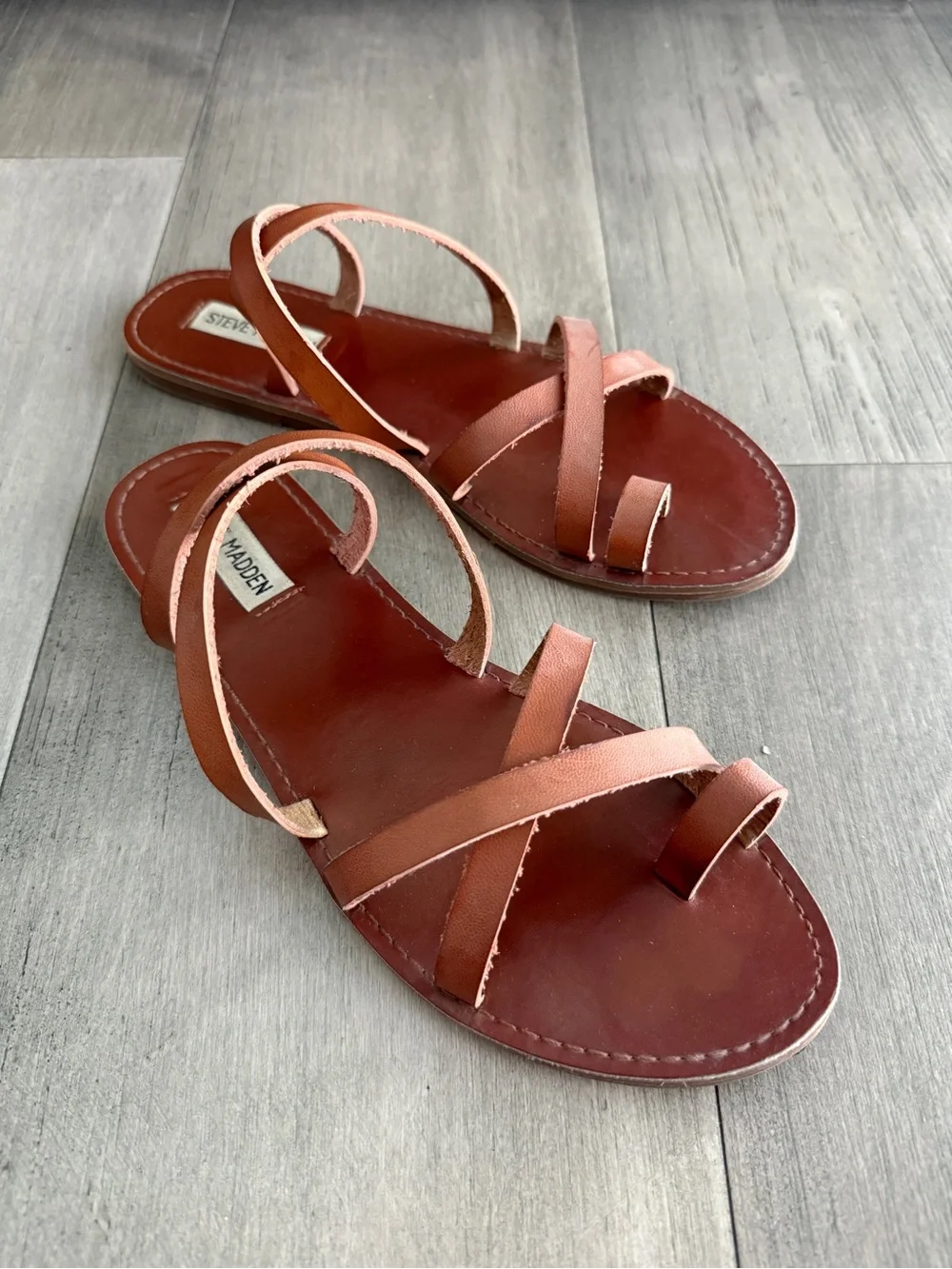 Steve Madden Brown Strappy Sandals